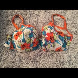 Tropical print bra